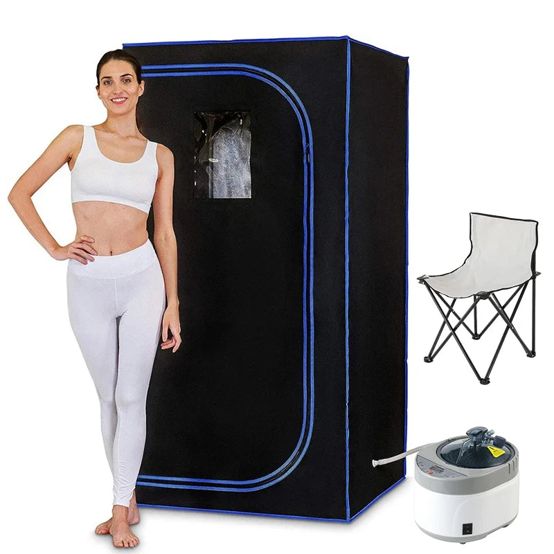 Full Size Personal Steam Sauna Set for Home, Portable 1 Person Full Body Steam Spa for Relaxation, Detox Therapy